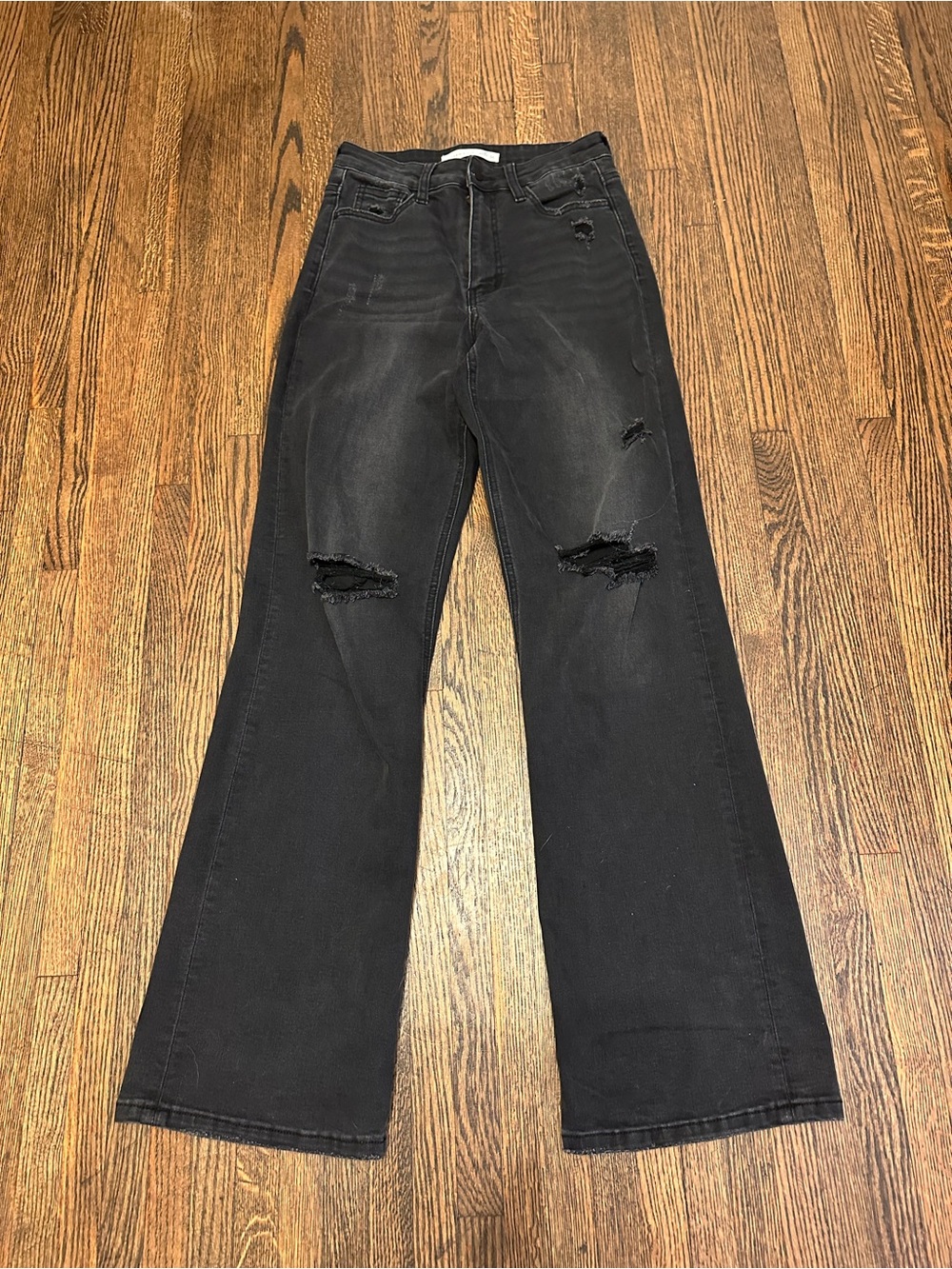 Altar’d State High-Waist Black Distressed Women's Jeans Flare